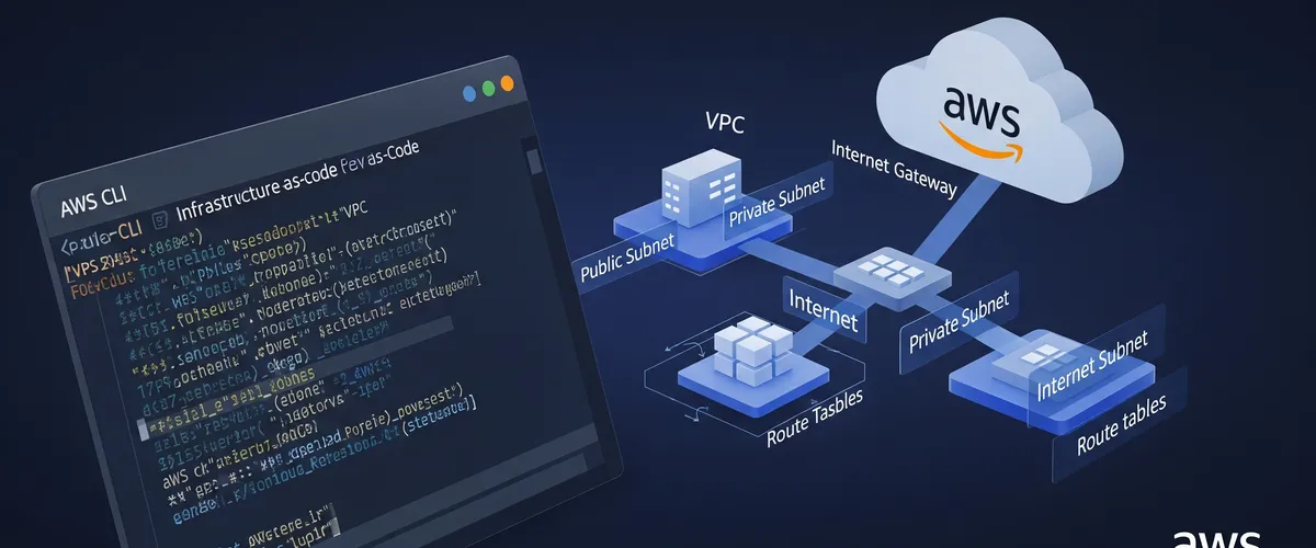 Blog post image for How To Create A Custom VPC Using AWS CLI - The example below creates a VPC with an IPv4 CIDR block, a public subnet, and a private subnet, all with AWS CLI commands. Once the VPC and subnets are configured, you can run an instance in the public subnet and connect to it. You can also start an instance in the private subnet and reach it from the instance on the public one.
