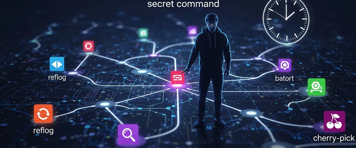 Blog post image for 10+ Secret Git Commands That Will Save Hours Every Week - Discover 10+ secret Git commands that will save hours every week! Learn advanced Git techniques for undoing mistakes, managing commits, automating workflows, and optimizing repositories. Perfect for DevOps and GitHub users.