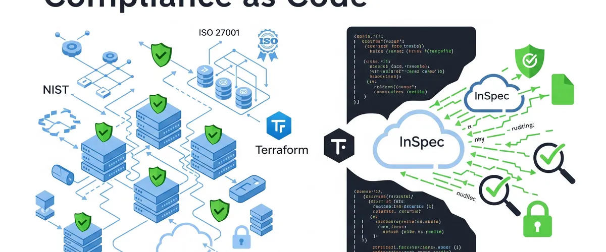 Blog post image for Compliance as Code: Making Security Easier with Terraform and InSpec - How to use Compliance as Code with Terraform and InSpec to automatically follow NIST, ISO 27001, and GDPR, including the benefits, challenges, and real-world uses of this way to handle security and regulatory compliance.