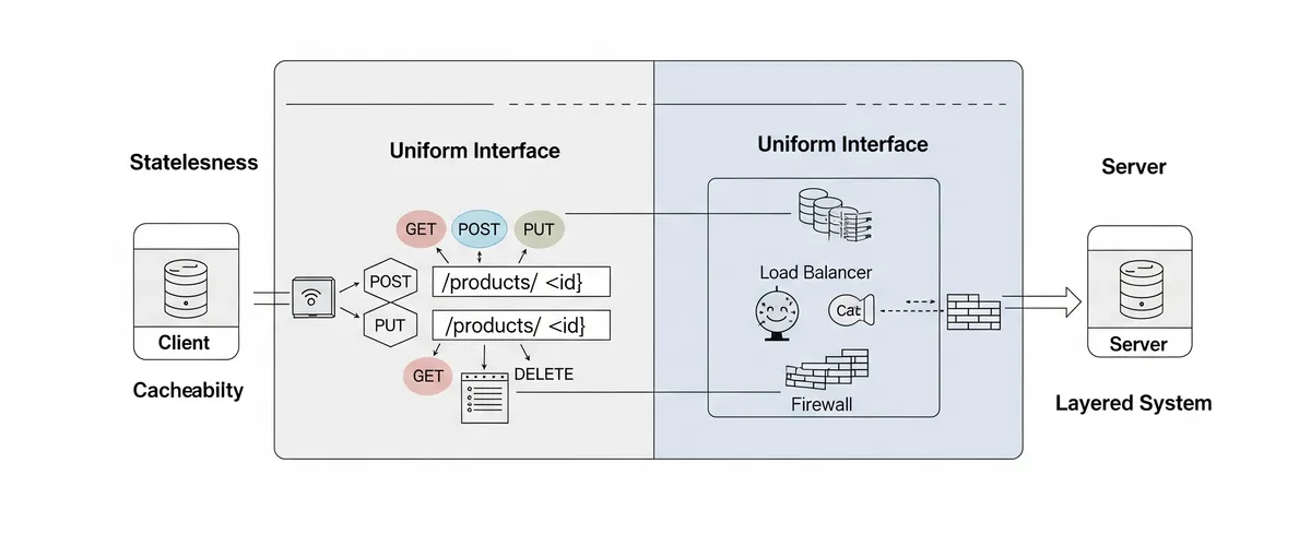 Blog post image for REST API vs RESTful API: Architecture and Constraints Explained - What separates REST API from RESTful API, and what statelessness, uniform interface, client-server separation, cacheability, and layered systems actually mean in practice.
