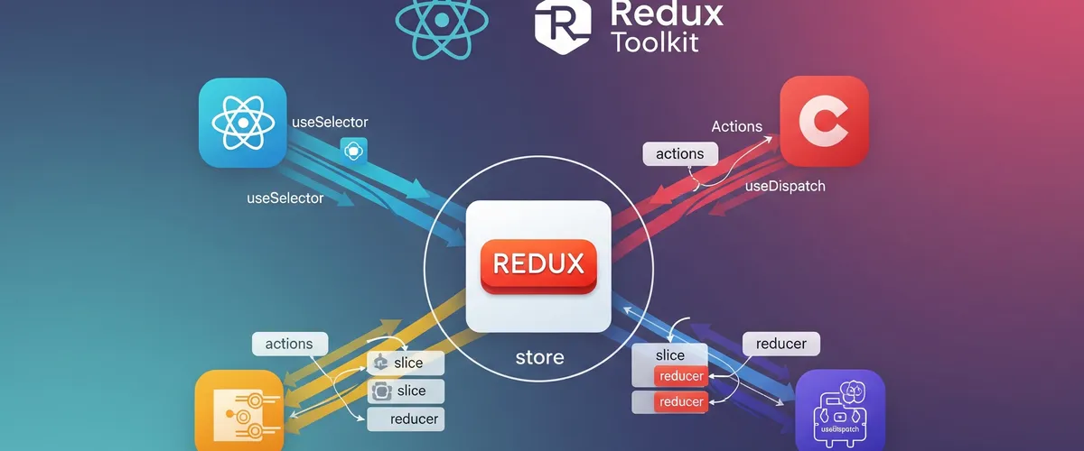 Blog post image for React With Redux Toolkit - In this post, we will learn how to use Redux Toolkit to manage the state of our React application.
