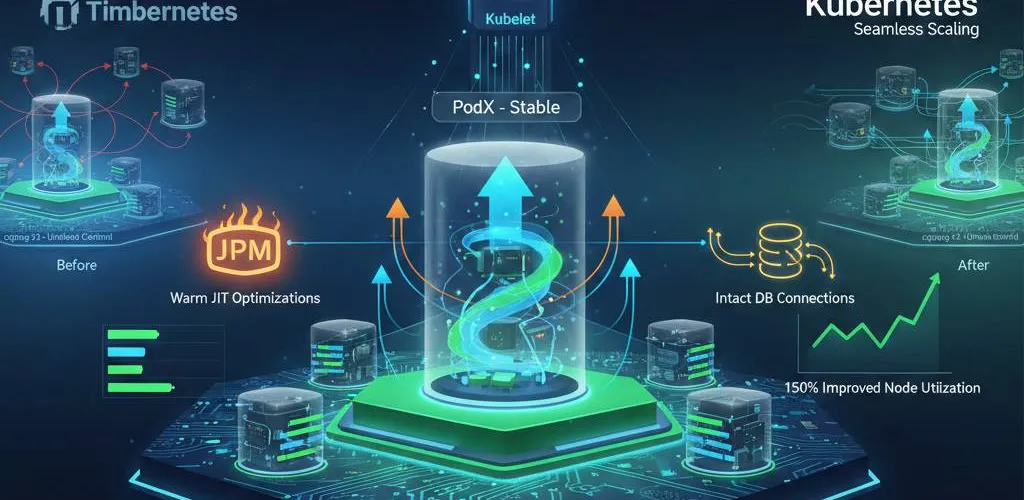 Blog post image for The Resilience of Timbernetes: An Analysis of In-Place Pod Vertical Scaling in Kubernetes 1.35 - Kubernetes 1.35 "Timbernetes" changes resource management with In-Place Pod Vertical Scaling. This report covers the shift from "restart-to-scale" to a dynamic update model, with a focus on benefits for JVM and stateful services, and explains how the kubelet, VPA, and cgroups v2 work together to enable zero-downtime scaling, improve node utilization, and manage memory shrink hazards.
