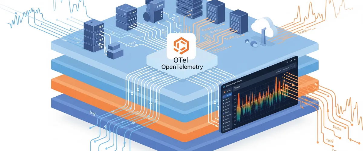 Blog post image for Full-Stack Observability with OpenTelemetry: Getting a Clear View of Your Systems - A full view of your complex systems using OpenTelemetry: the basics, the benefits, using it with Prometheus and Grafana, and answers to common questions.